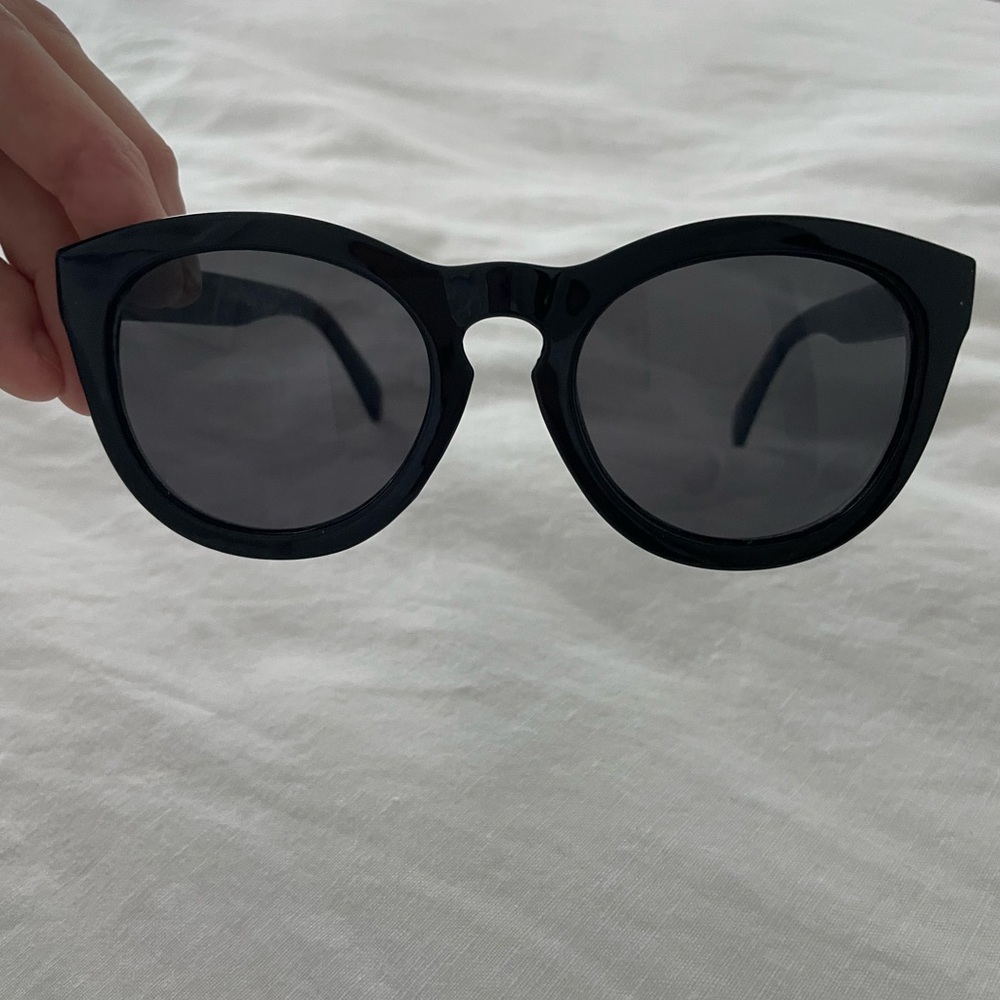 Ann Taylor LOFT Classic Black Large Frame Sunglasses
